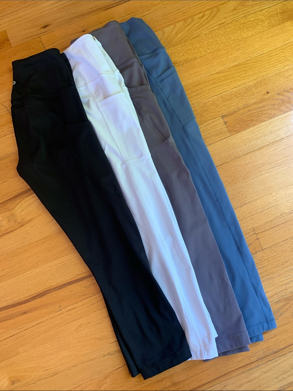 90 Degree By Reflex Multi-Pack Leggings in Black, White, Taupe, Blue